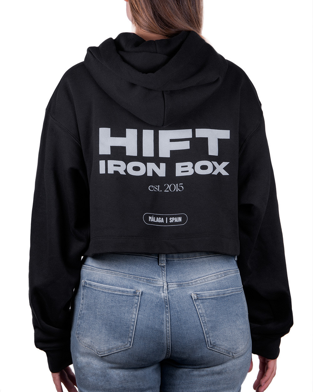 Sudadera Crop Black Hift Iron Box est. 2015 ▷ Recio Sport