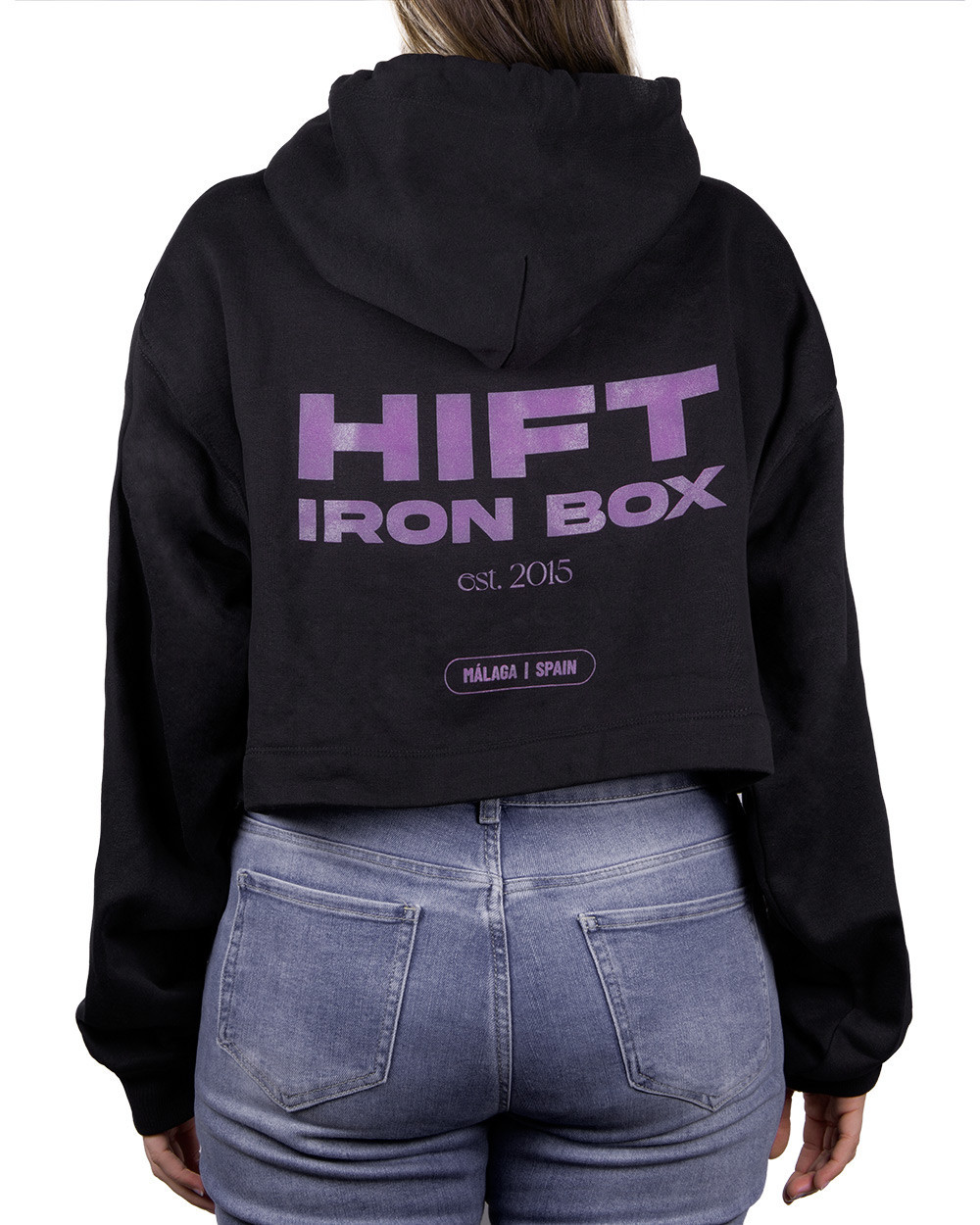 Sudadera Crop Black Hift Iron Box est. 2015 ▷ Recio Sport