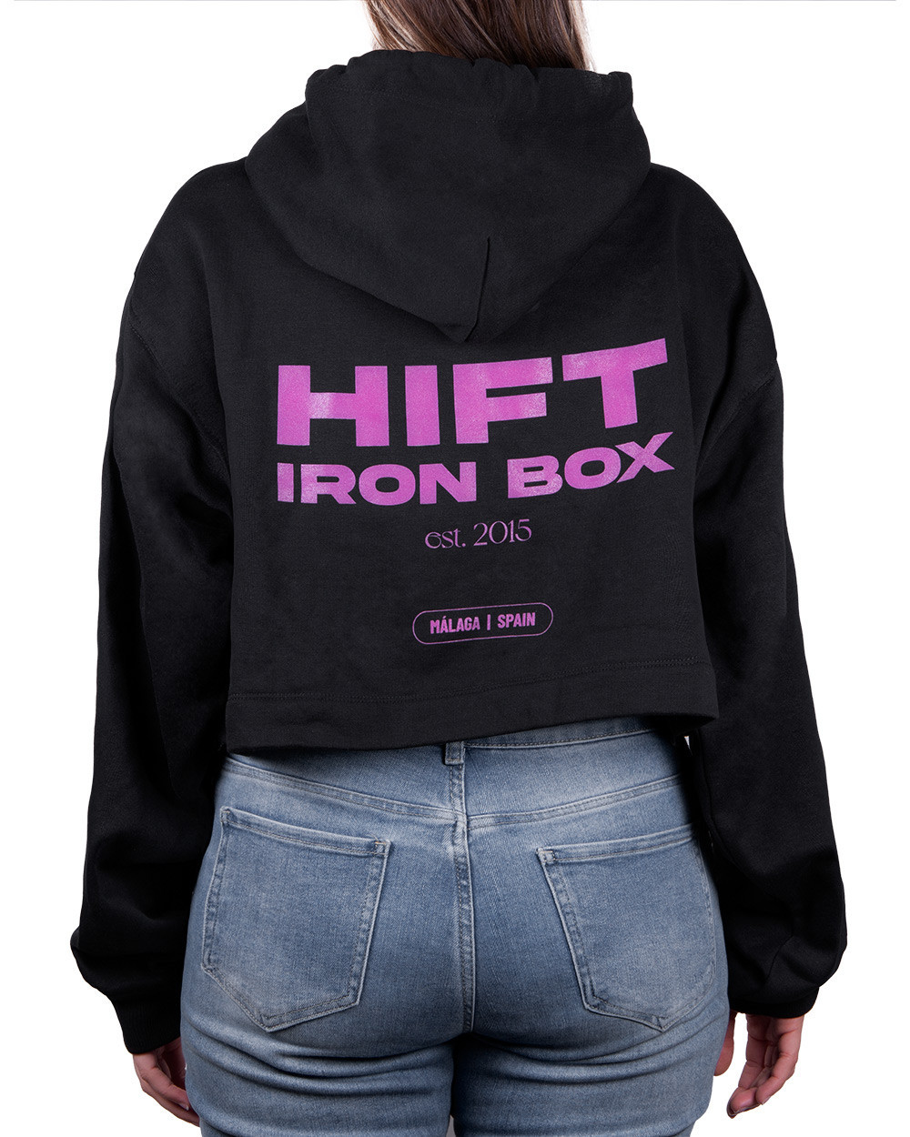 Sudadera Crop Black Hift Iron Box est. 2015 ▷ Recio Sport