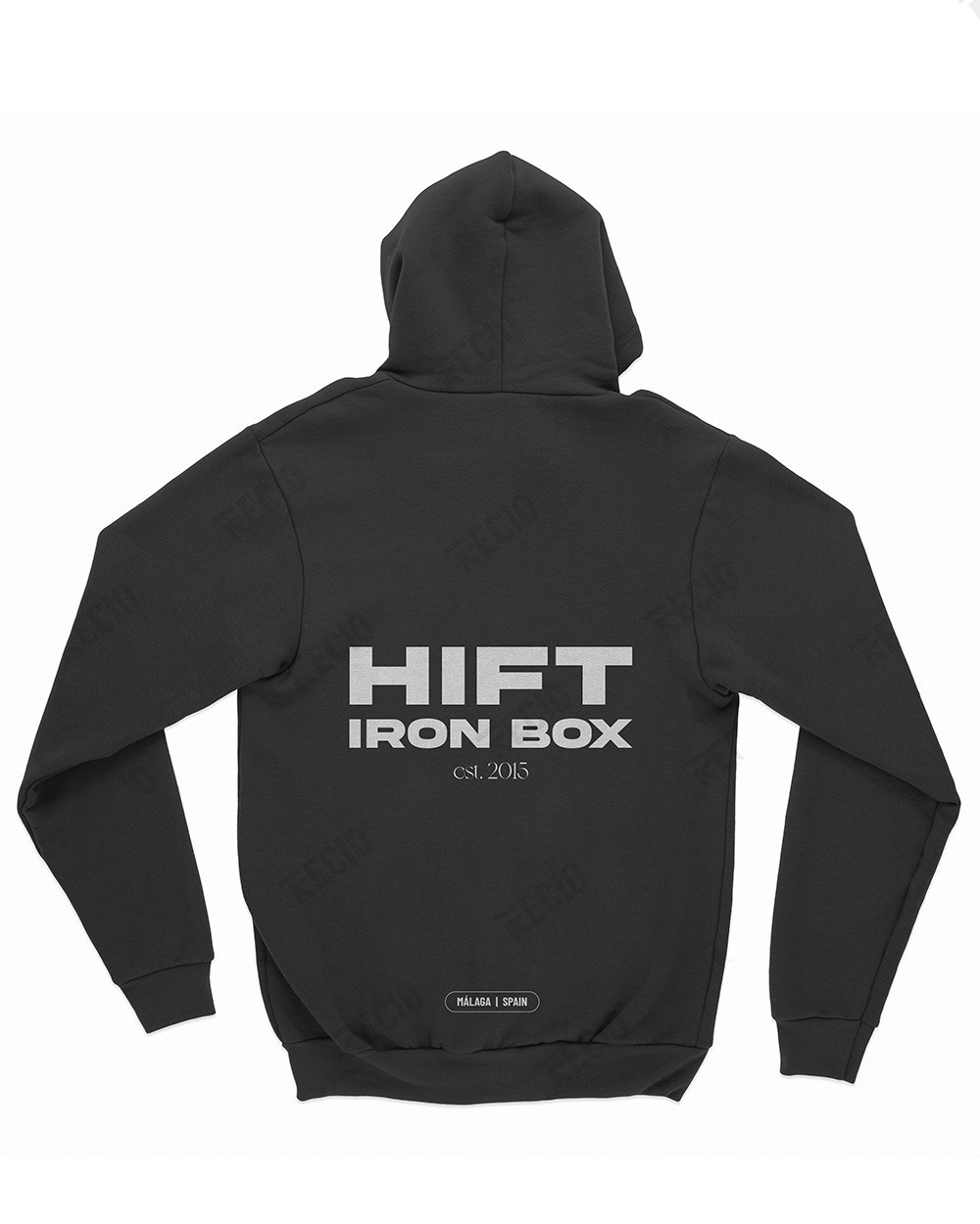 Sudadera Unisex Black Hift Iron Box est. 2015 ▷ Recio Sport