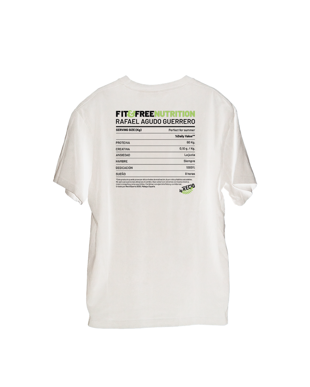 Camiseta Fit&Free Nutrition ▷ Exclusiva en Recio Sports